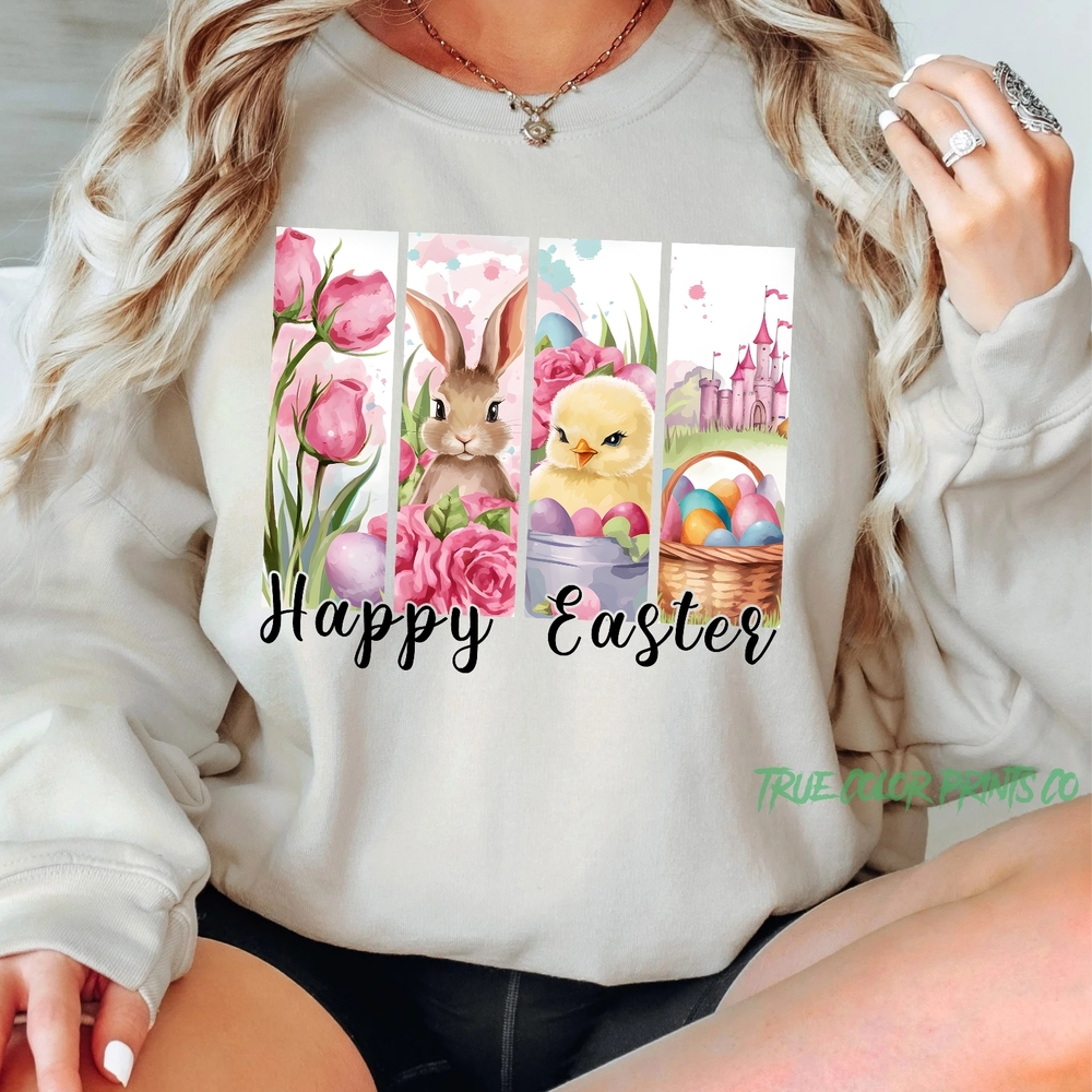 Gildan Women's Crew Neck Sweater - Easter Design
